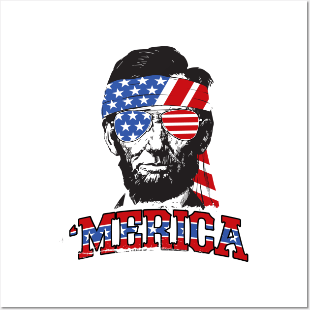 Abe Lincoln Merica Wall Art by Dailygrind